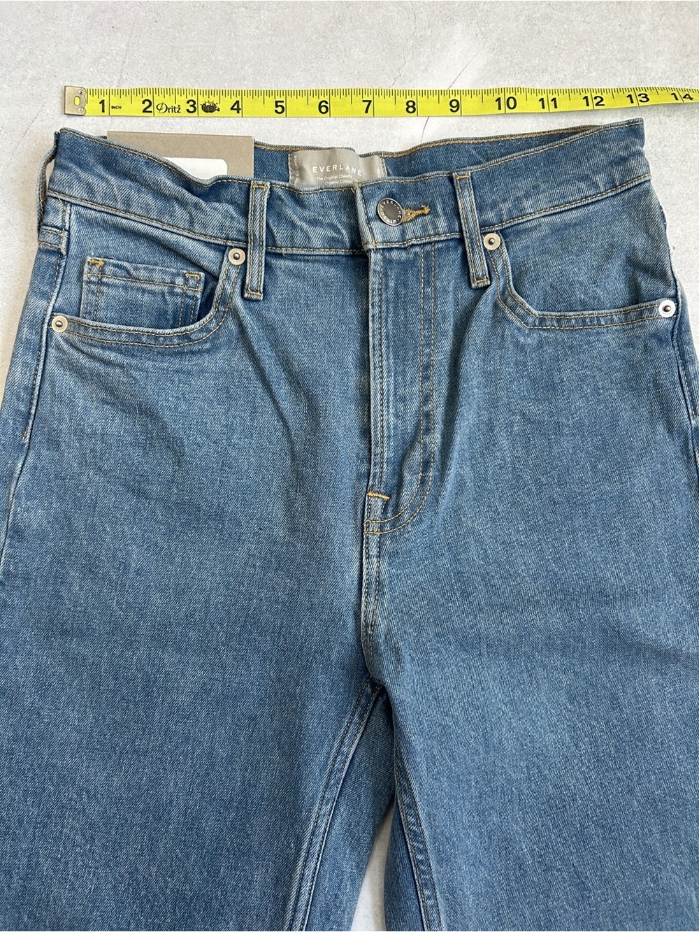 NWT Everlane The Original Cheeky Jean Stone-Washed Sky, High Rise, Straight, 24 - Picture 8 of 16